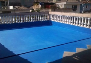 ELASTFLEX EX1 Azul aplicado em laje