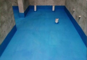 ELASTFLEX EX1 Azul aplicado em banheiro